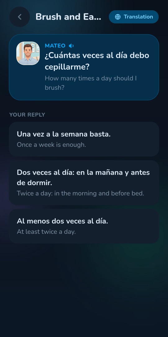 Decide how to reply, mid-appointment.